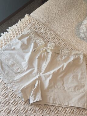 Avia Beige Elastic Waist Athletic Shorts